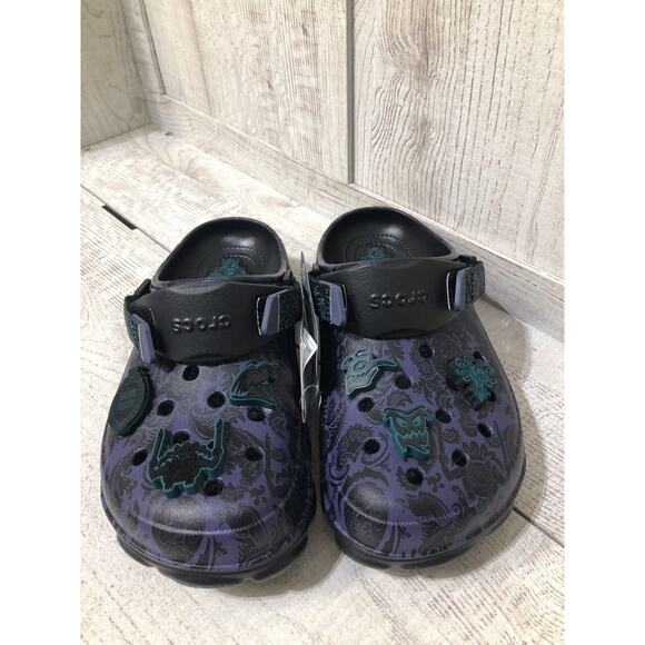2024 Disney The Haunted Mansion Wallpaper Clogs Crocs Men’s 8 Women's 10 New - Picture 7 of 10